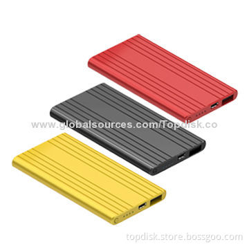 Lithium polymer Power Bank cases for Mobile Phones with 3000mAh Capacity slim colorful